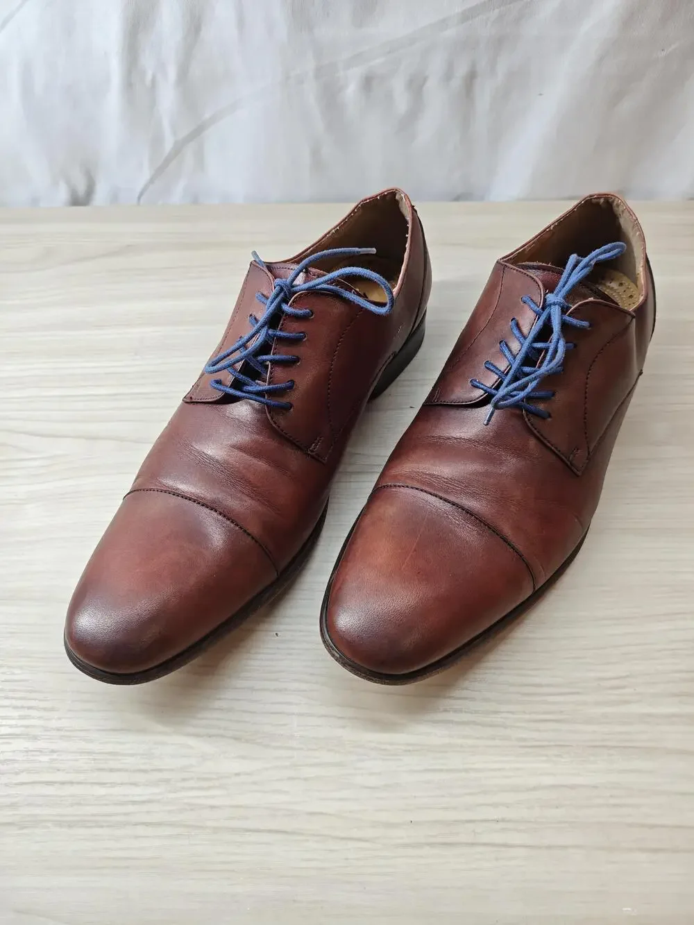 Aldo Shoes Mens Size 10 Brown Leather Oxford Lace Up Dress Formal Classic EU 44